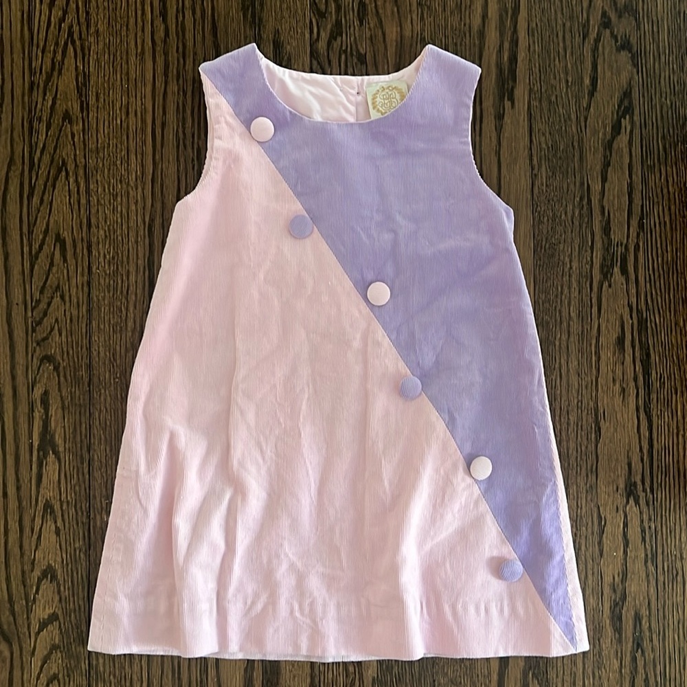 EUC! The Beaufort Bonnet Company Pink and Purple Corduroy Dress